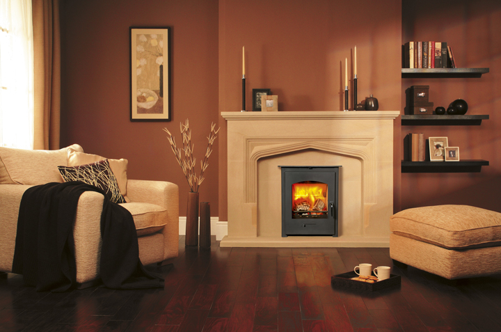 Pevex Convector 60 Inset Stove in Stamford fire surround room set